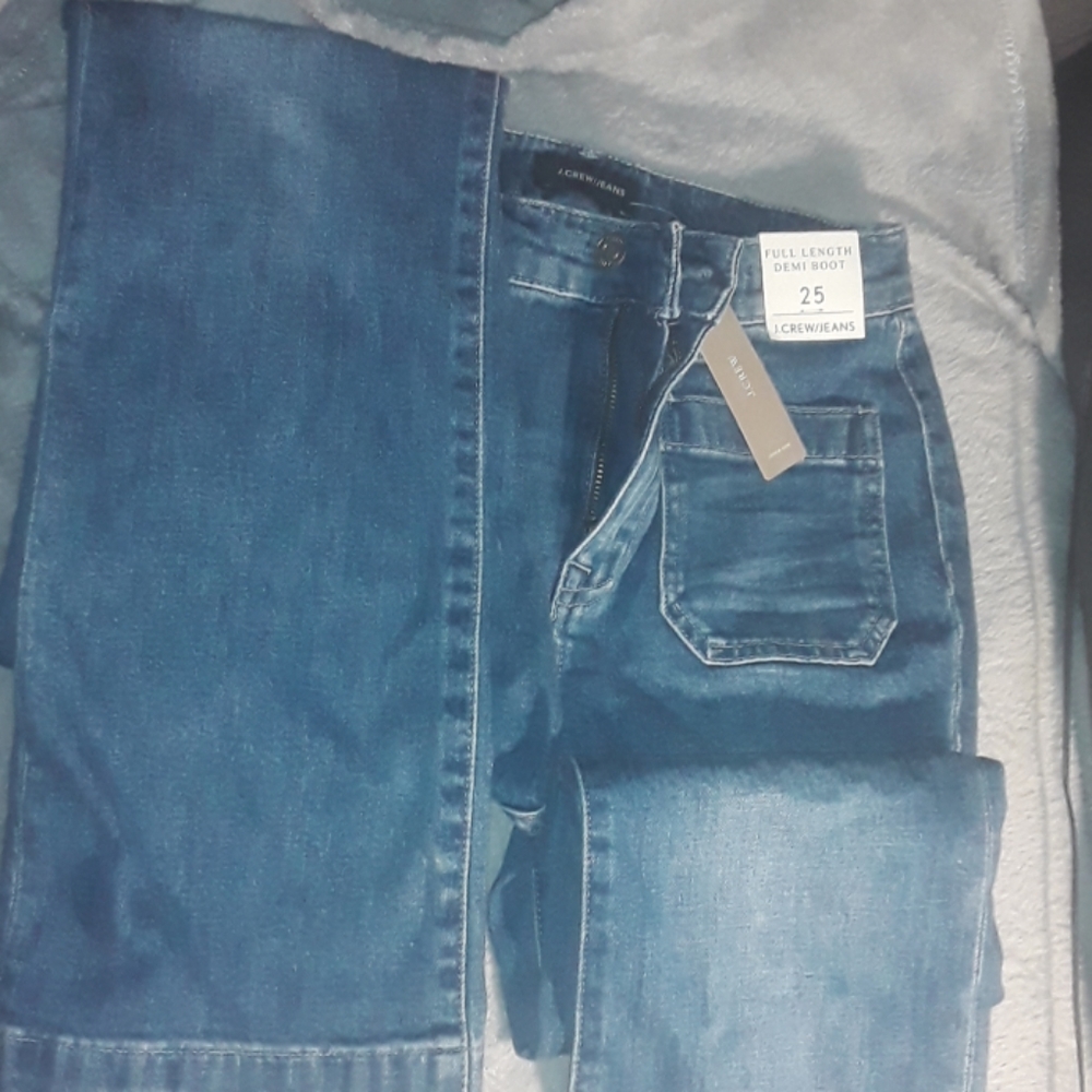 J.CREW FULL LENGTH DEMI BOOT JEANS SZ.25